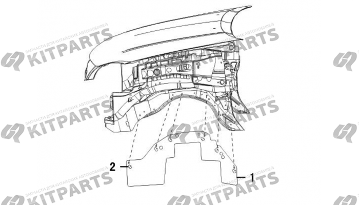 Брызговик двигателя Haval Wingle 7