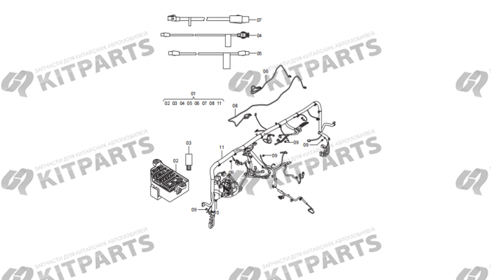 Жгут проводов приборной панели FAW T77