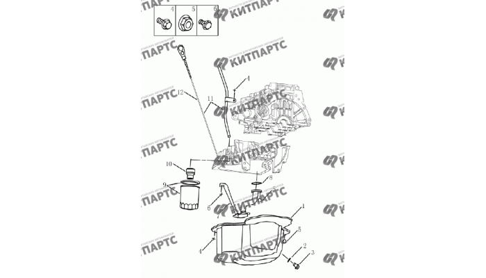 Масляный картер (1,5 L DVVT) Geely Emgrand (EC7)