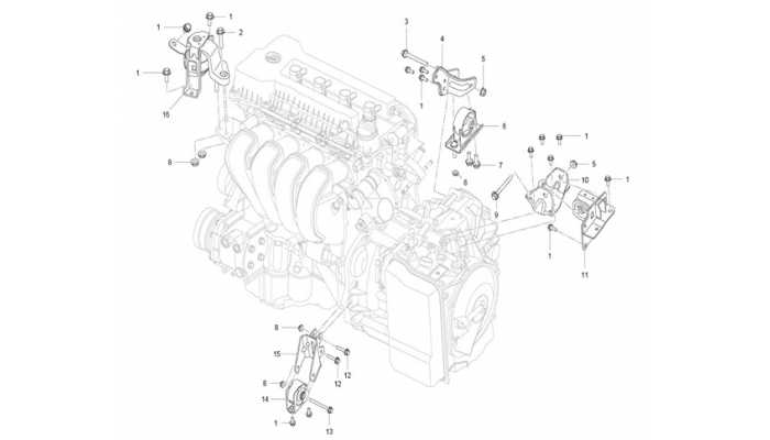 Кронштейны двигателя (автоматическая трансмиссия) Lifan X60